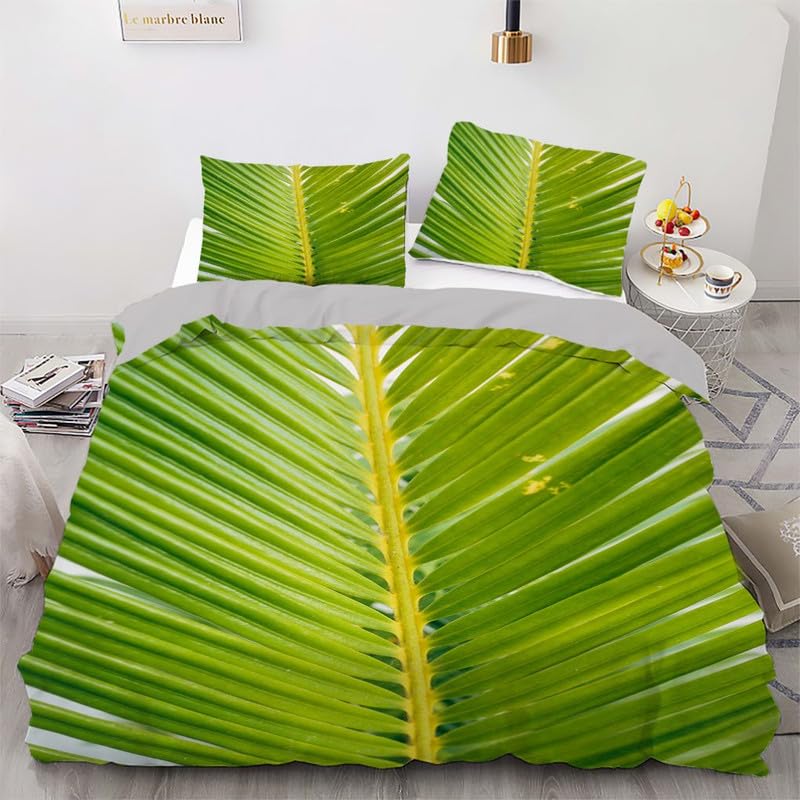 Funda nórdica de hojas verdes para cama 150: cree un oasis de descanso natural