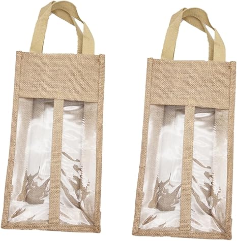 300 Transparente Weinflaschenbeutel Mit Griffen - Auslaufsicher, 16x46 Cm, Für Restaurant, Bar, Reisen