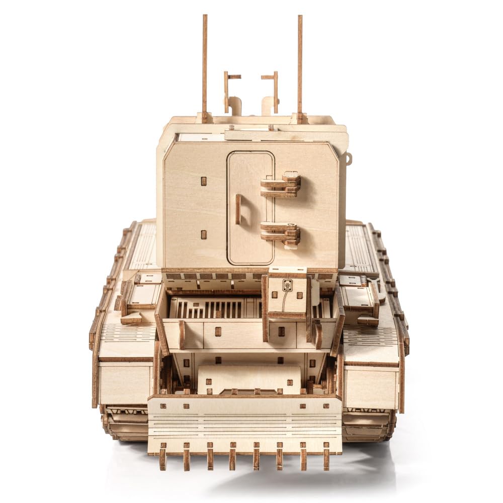little story World of Tanks Panzer 3D Holzmodell – Panzerkampfwagen Offizielles Lizenzmodell zum Zusammenbauen - DYI Kriegsmaschine Lernspielzeug Bausatz für Kinder Holz Kampfpanzer 3D-Puzzle (FV4005)