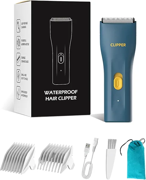 Founouly Prowerful Home Professional Dog Grooming Kit Clipper Low Noise USB Rechargeable Gifts for Dog Cat Green,TS006