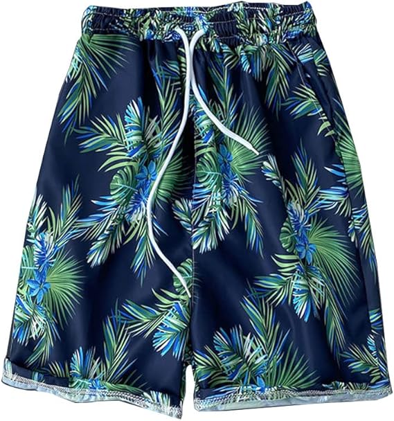 Amazon Co Jp Froyland 水着 メンズ サーフパンツ 葉柄 草柄 海パン 大きい 水陸両用 速乾 通気 ビーチパンツ ハーフパンツ 夏 ゆったり 五分丈 海水浴 服 ファッション小物