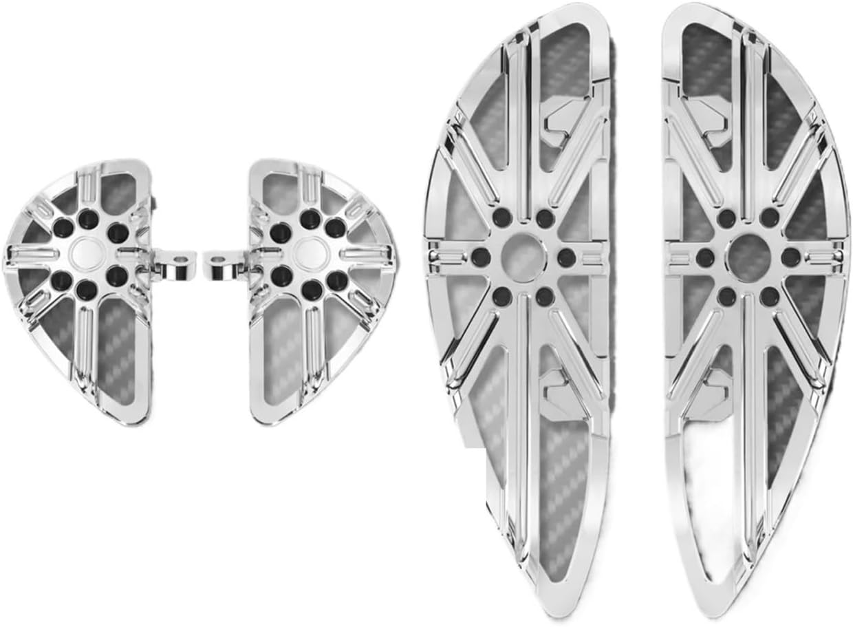 Motorcycle Floorboard Front Rear Footrest Driver Footpeg Passenger Pedal Fit For Harley Touring Electra Glide Fit For Softail FL(Front Rear Footpeg B)