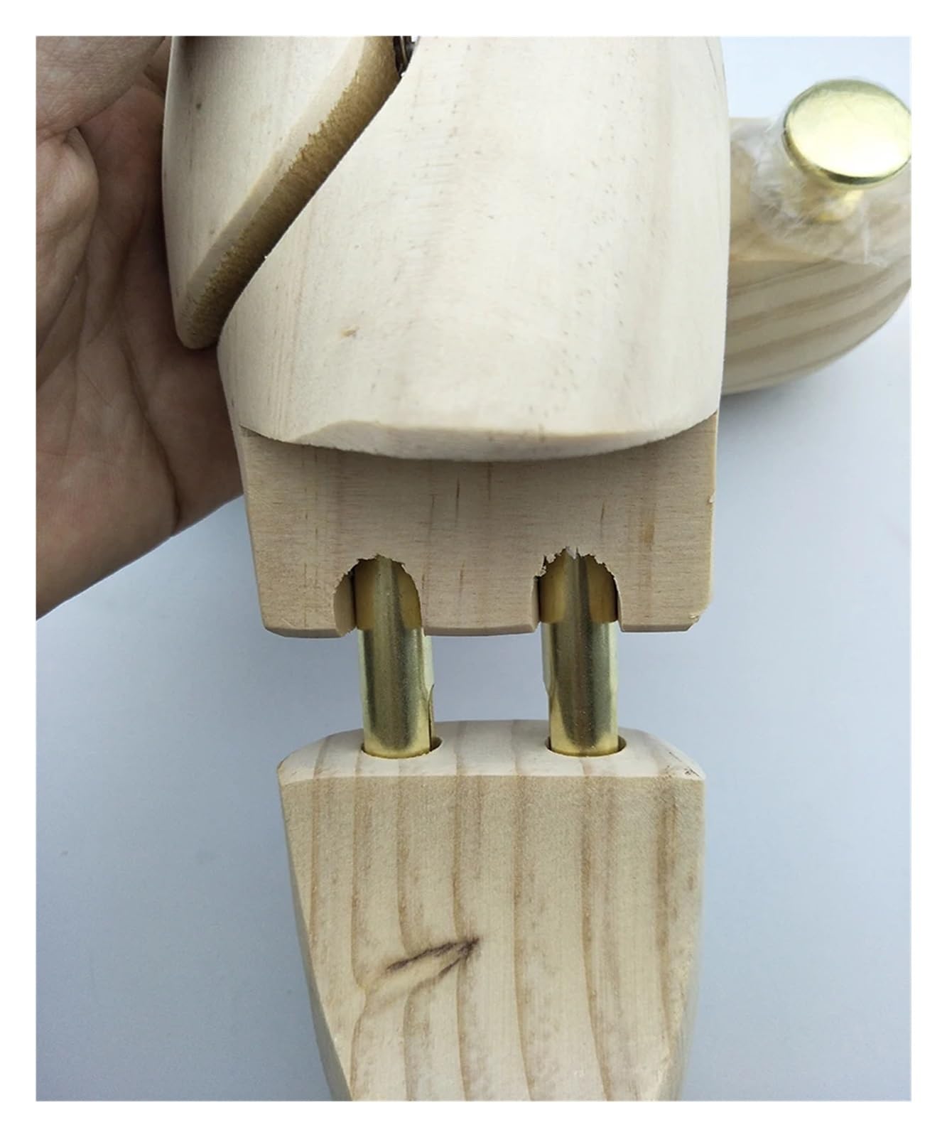 Árbol de zapatos for hombre, dispositivo soporte ajustable for modelador, resorte madera maciza doble tubo