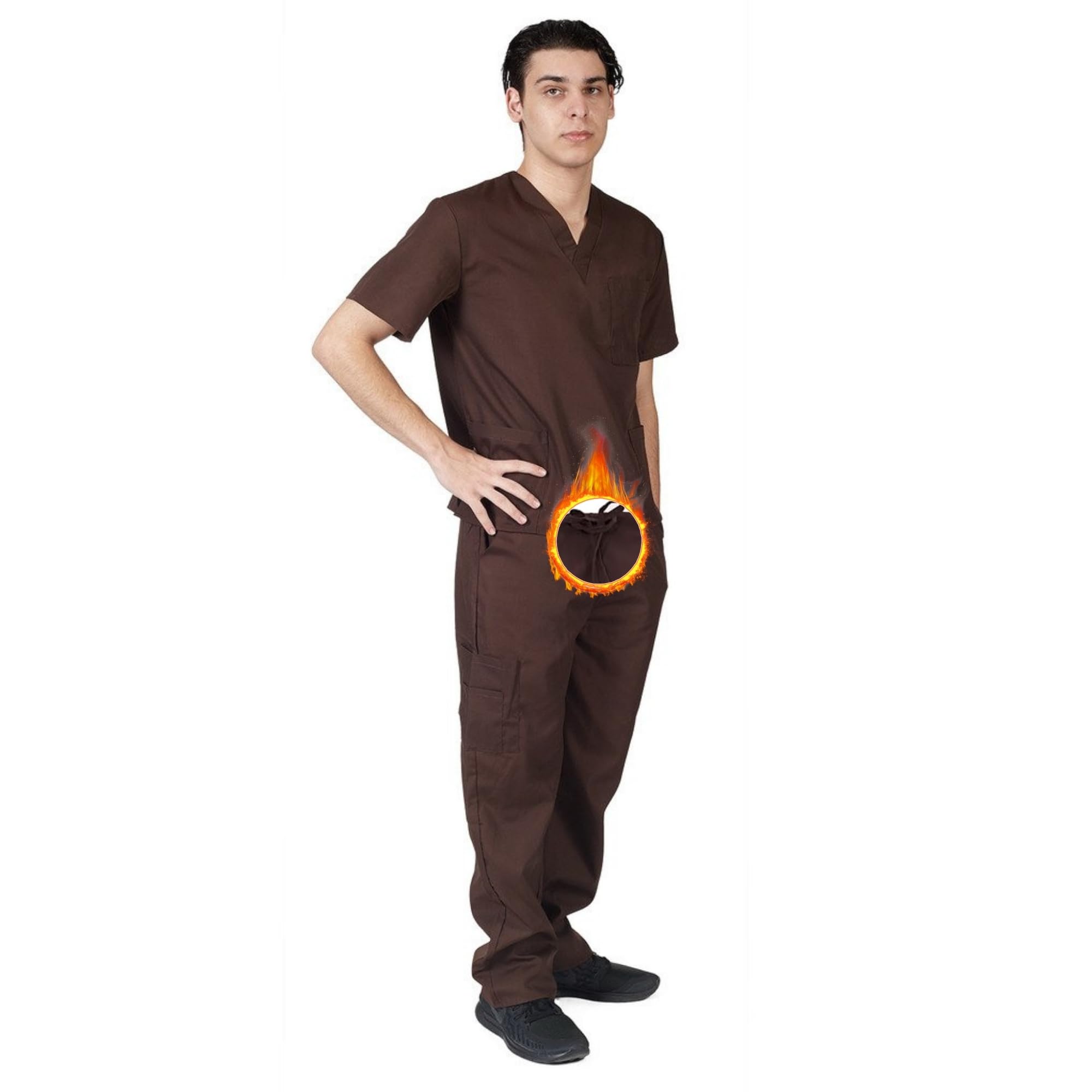 M&M SCRUBSMen Scrub Set Medical Scrub Top and Pants