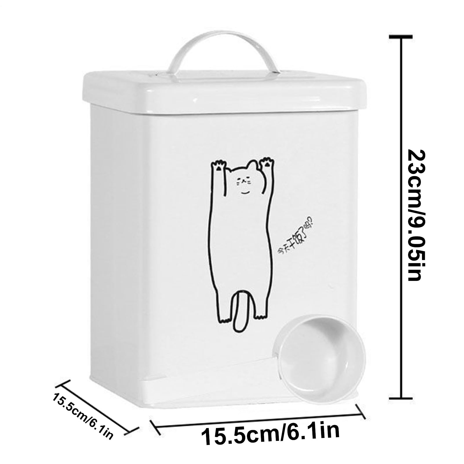 Contenedor de alimentos para mascotas: contenedor de almacenamiento de refrigerios impermeables 5L, diseño sellado duradero | Accesorio de cocina de alimenticio con tapa y cuchara, manija conven