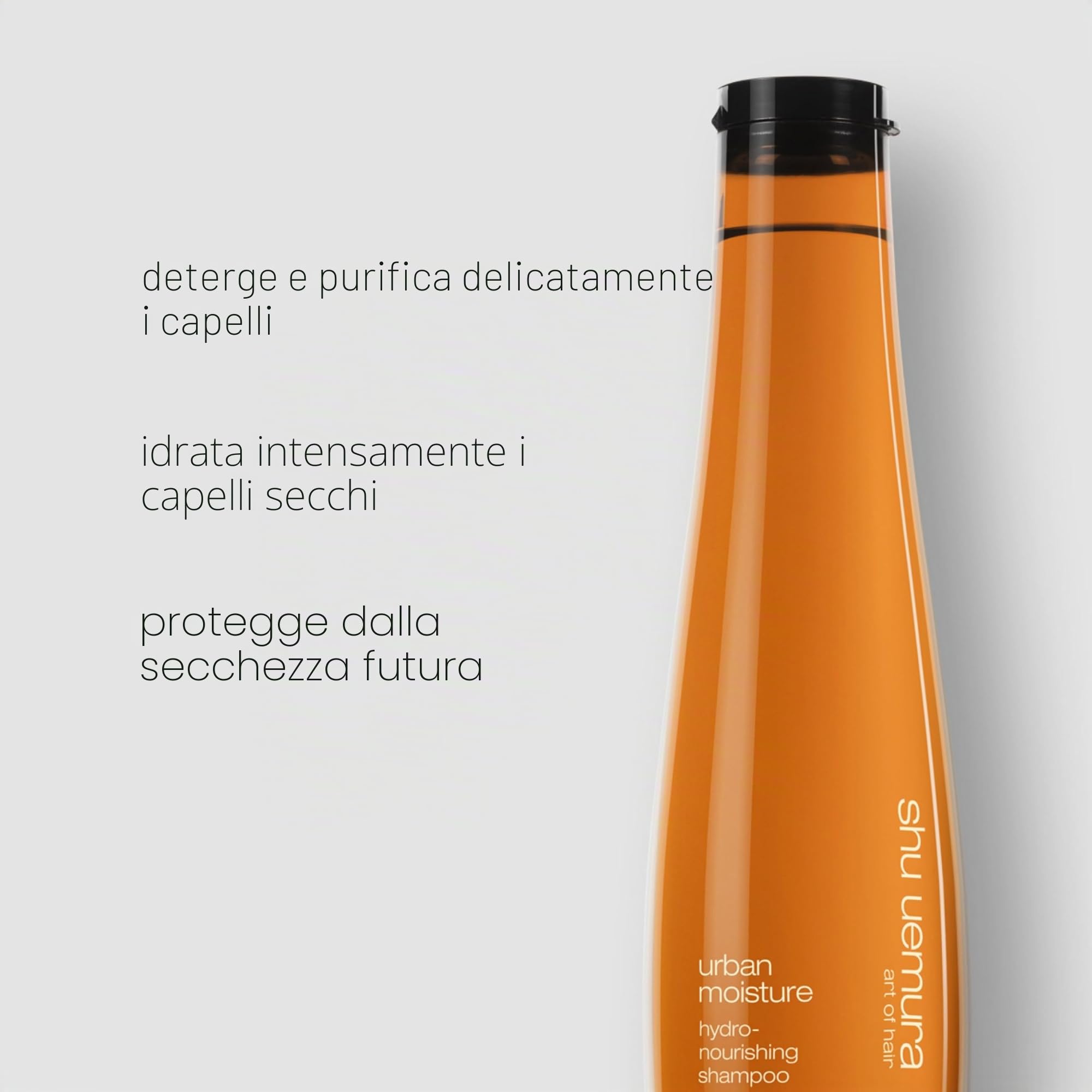 Shu Uemura Art of Hair, Shampoo Idro-Nutriente, Per Capelli Secchi, Capelli Protetti dallo Smog, Con Estratto di Moringa e Alga Rossa, Urban Moisture, 300 ml