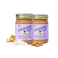Vista 10 de GROUND UP PDX Mantequilla de nuez Almendra Anacardo Coco Grueso, 12 oz