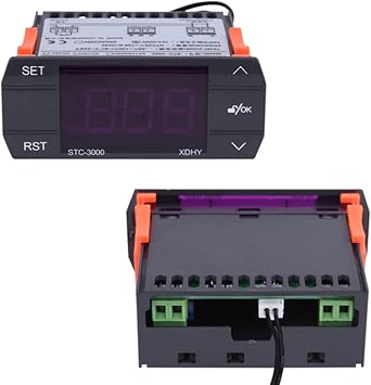 Digital Temperature Controller, 110-220V Temperature Difference Controller with Heating and Cooling, Touchscreen,55C to 120C, 3000