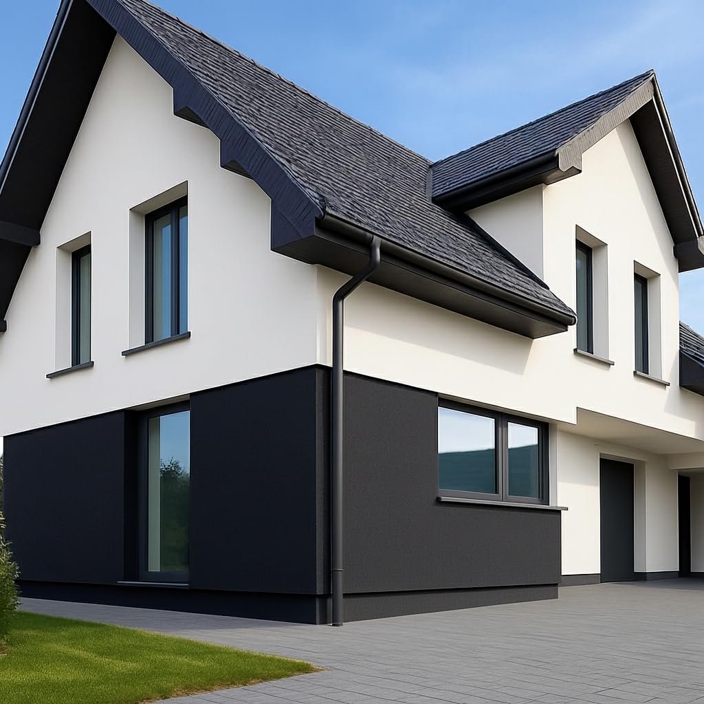 Peinture noire 5 L Abrasion humide classe 1 Résiste UV intempéries pour béton mur façade toit