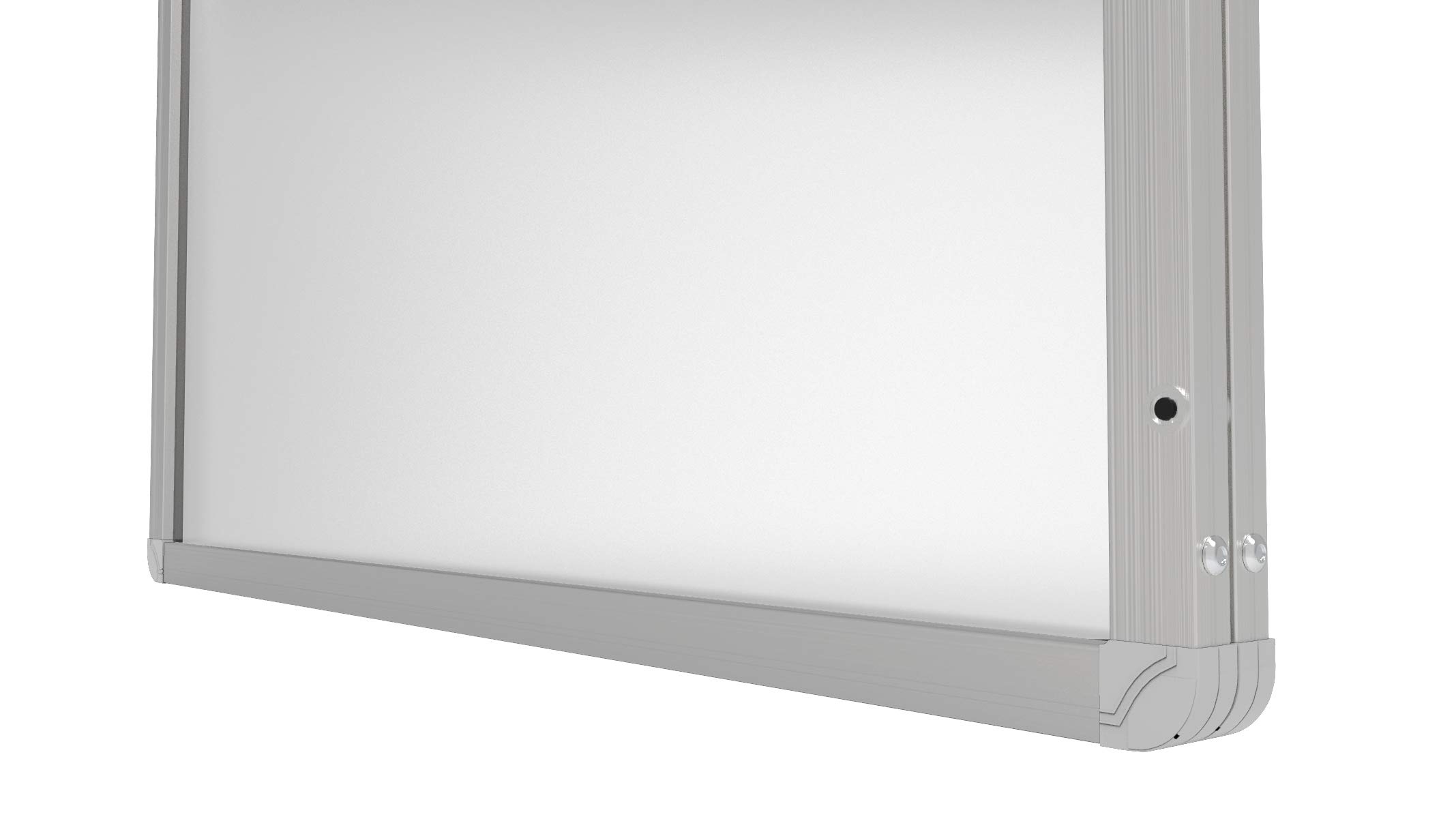 ALLboards Schaukasten Weiß Magnetisch mit Aluminiumrahmen 120x90cm Magnetkasten Magnetische Informationstafel, Trocken Abwischbare Oberfläche Acrylglas