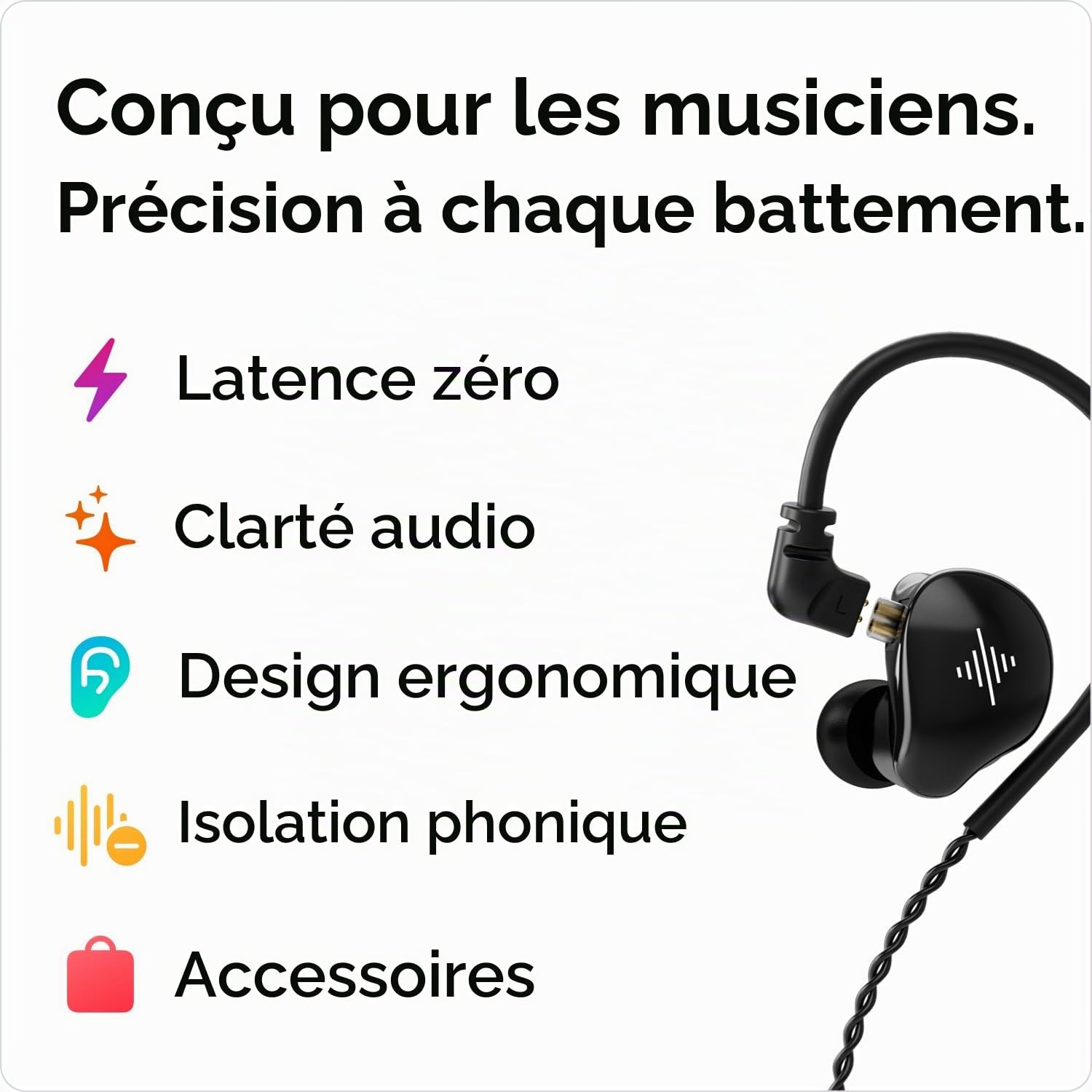 Soundbrenner Wave IEMs In-Ear Monitors : Amazon.com.be: Musical