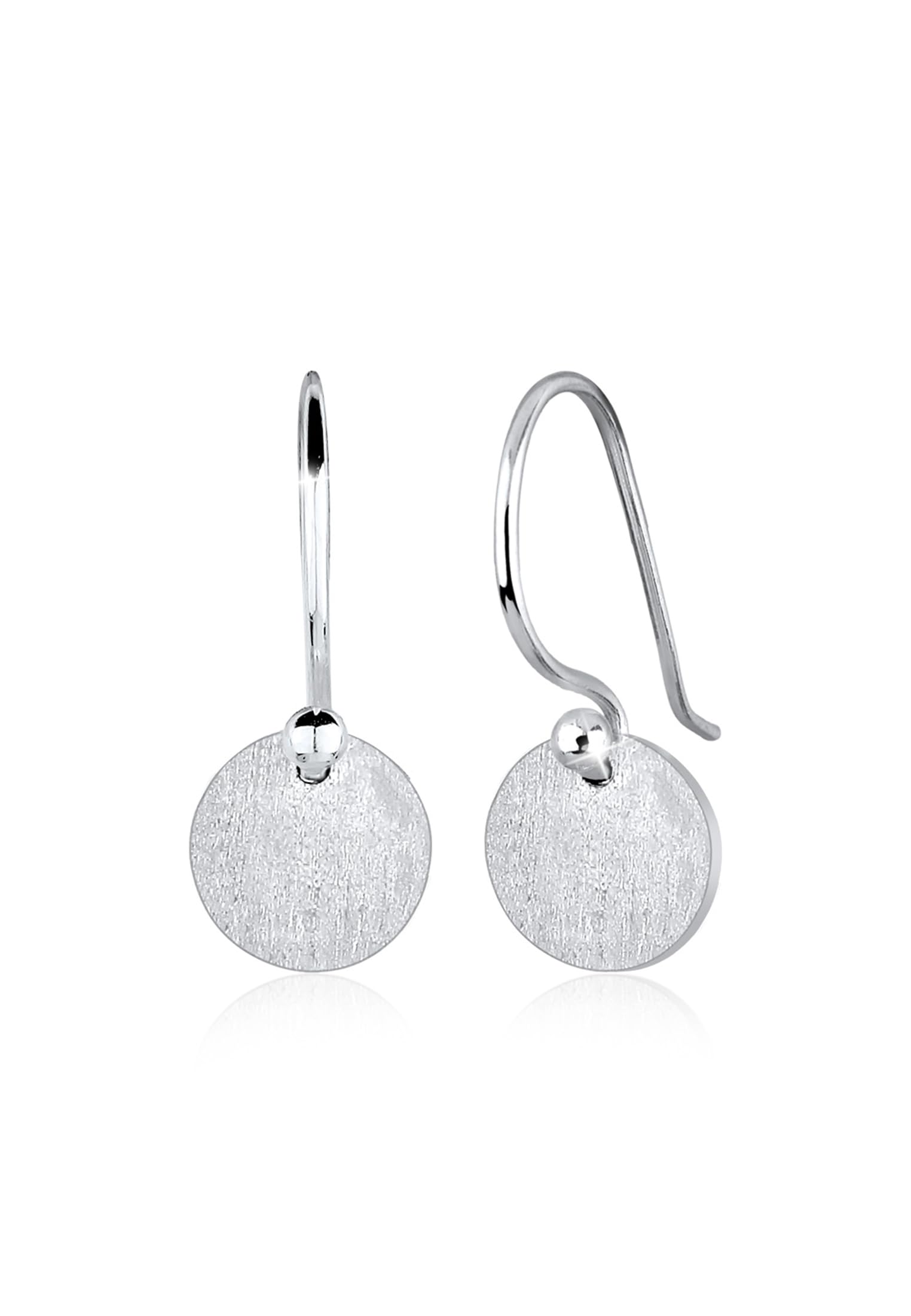 Elli Women Circle Geo Minimal Trend Matt 925 Sterling Silver Earrings