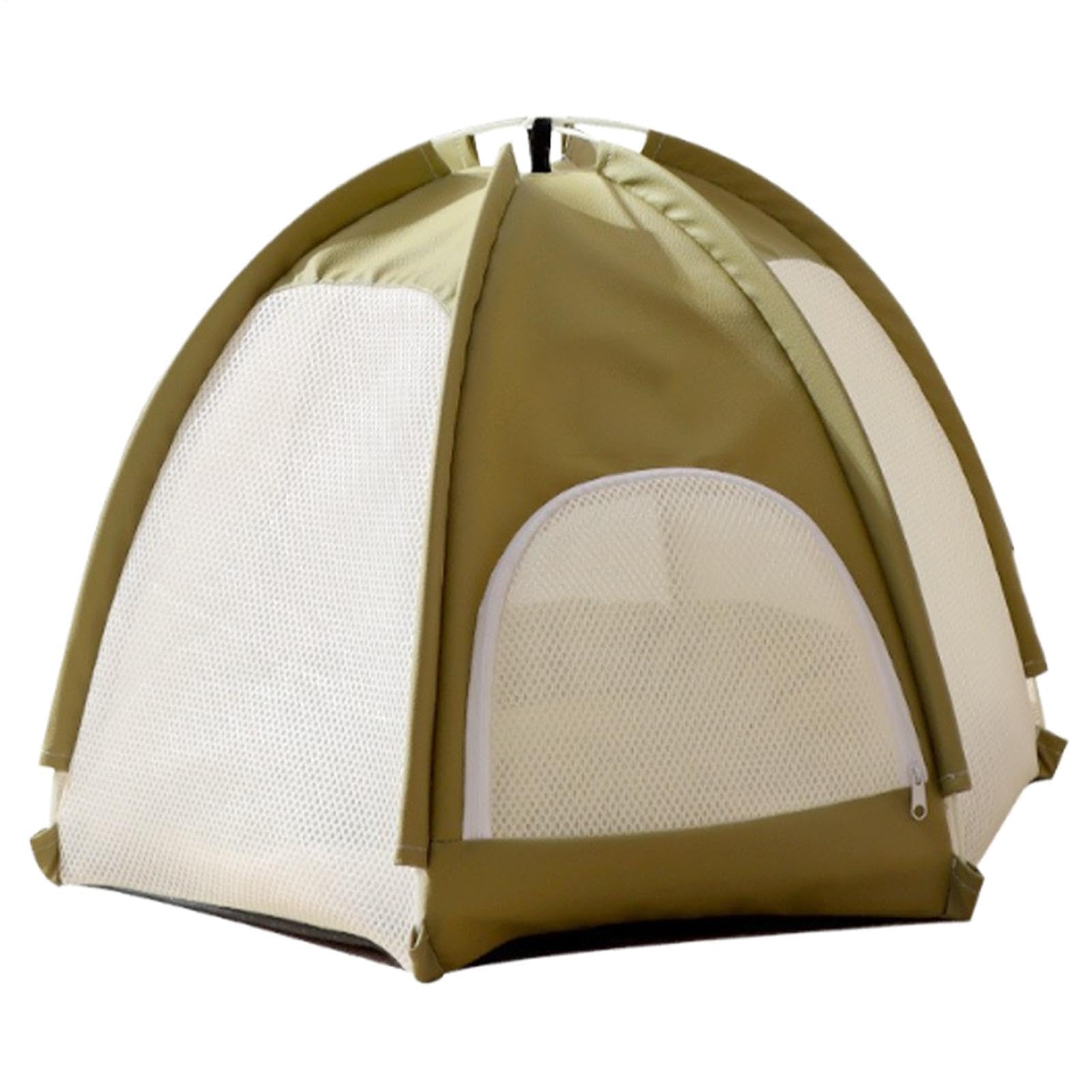 Tienda para Mascotas Una Casa Plegable Transpirable Con Malla | Tienda de Juego con Puerta Cremallera Para Apartamento, Dormitorio, Patio, Balcón, Porche, Hogar Y También Habitación