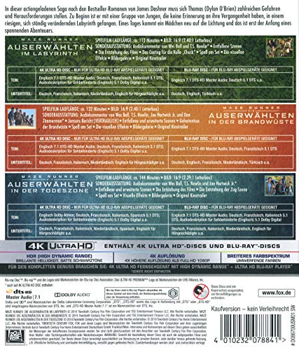 Maze Runner (1 – 3) – 4K Blu-ray (UHD + Blu-ray Disc)