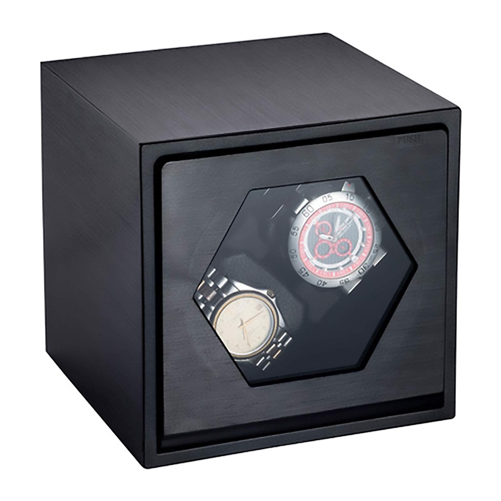 QUSYZD Watch Winder 2+0 Double Head Metal Shell Automatic Watch Winders Mechanical Watch Winding Box Motor Shaker Watch Storage,