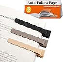 Book Marks for Reading, 3 Pack Silicone Automatic Bookmarks Clips, Book Markers Page Holder Tracker, Book Lover Gifts for Women, Men, Kids