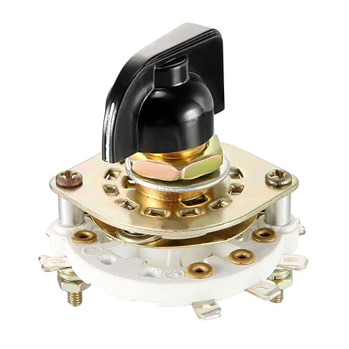 Interruptor giratorio selector de banda (pomo), 2P3T 2 polos 3 tiros, cubierta individual [para radio, TV, unidad de control de máquina industrial]