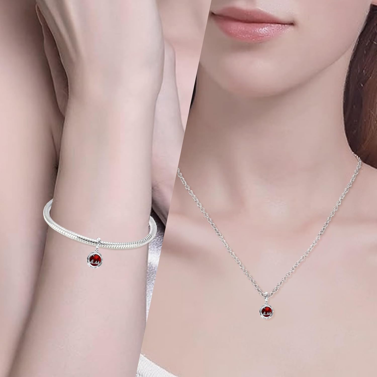 Charms Beads 925 Sterling Silver Butterfly Rabbit Leaf Flower Heart Dangle Pendant with 5A Cubic fits for Charms Bracelets for Woman Valentine's Day Mother's Day Christmas Birthday Gift - Image 2