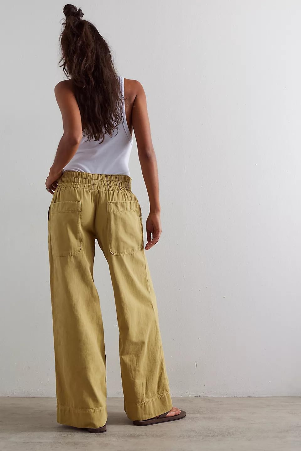 Lisskolo Women's Wide Leg Denim Pants Casual Baggy Cropped Barrel Jeans Mid Waist Loose Fit Harem Pants