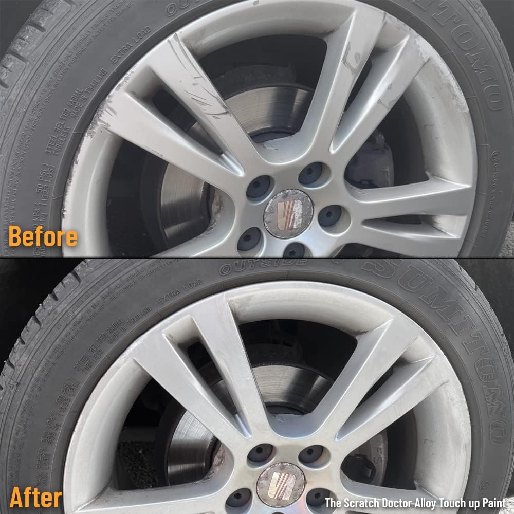 Buy Scratch Doctor Alloy Wheel Touch up Paint Repair Car Rim Scratches, Scrapes Kerb Damage with