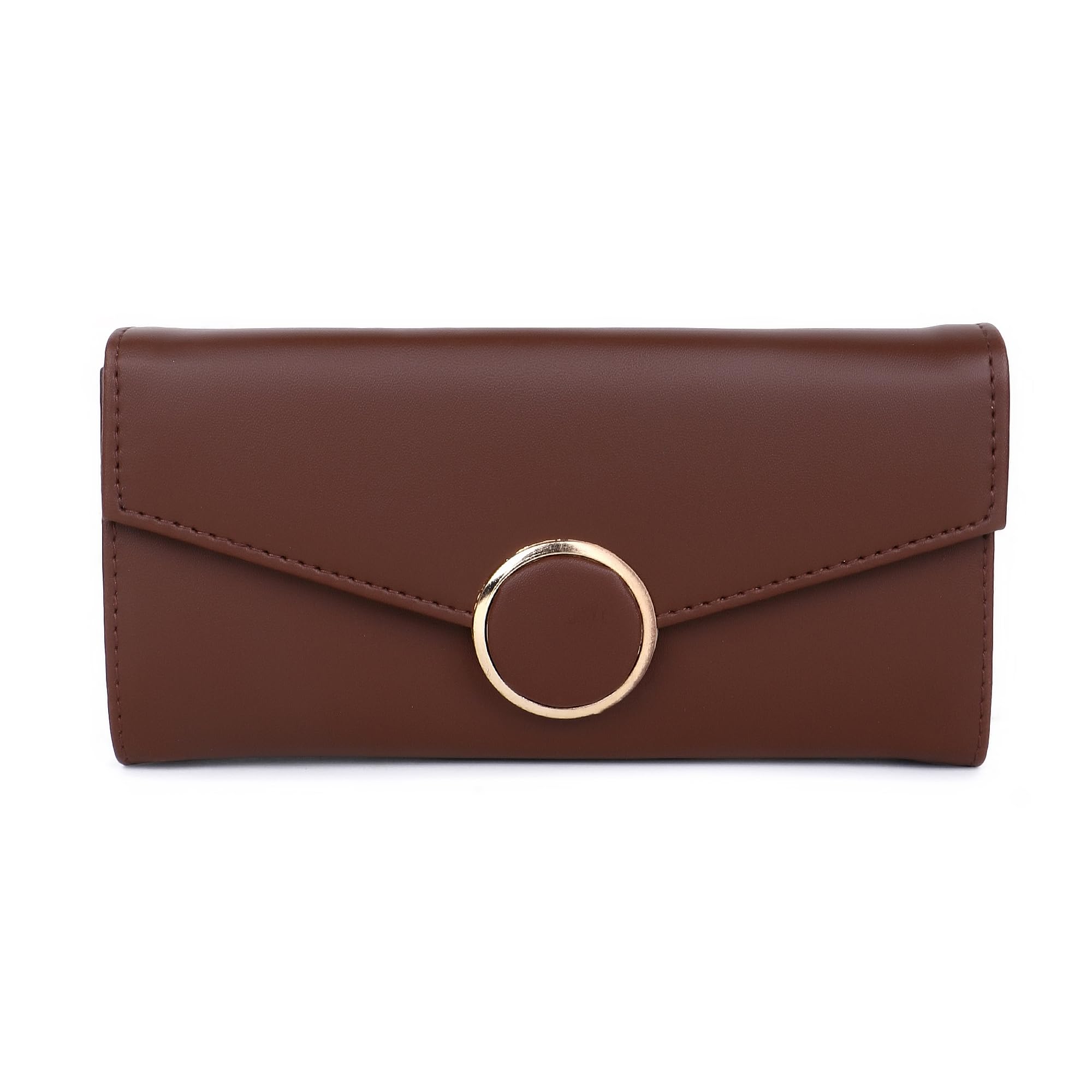 Women's Wallet | Stylish Purse for with Phone Pocket,4 Card Pocket and Multiple Compartment| Party Clutch for Girl | Magnetic Lock | Travel Hand Purse for Women| Office Bag for Women (Brown)-image-41