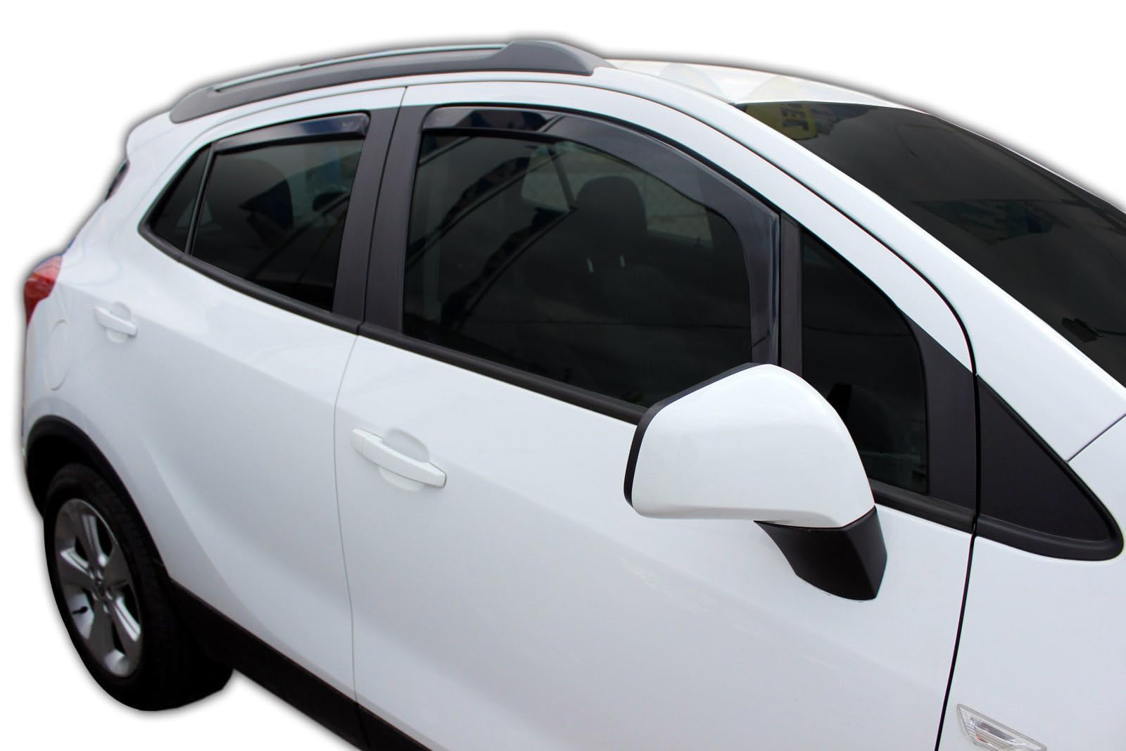 J&J AUTOMOTIVE Deflettori d'Aria per Opel Mokka 2012-2020, Set da 4 Pezzi, Nero Fumé Oscurato Heko