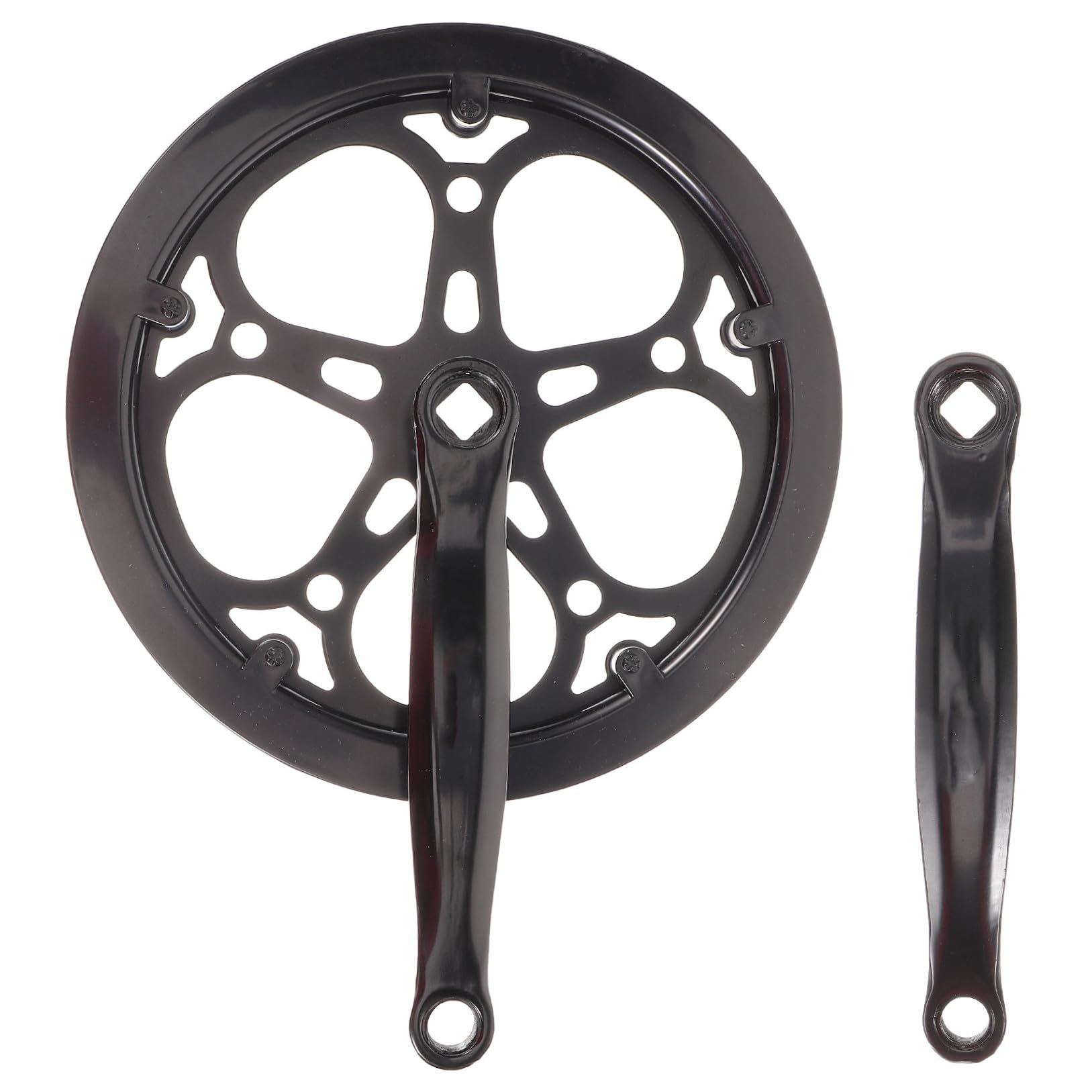 Homoyoyo Guarnitura per Bicicletta a Singolo Anello 170mm in Ferro Nero 52 Denti, Facile da Installare, Ricambio per Bici da Strada