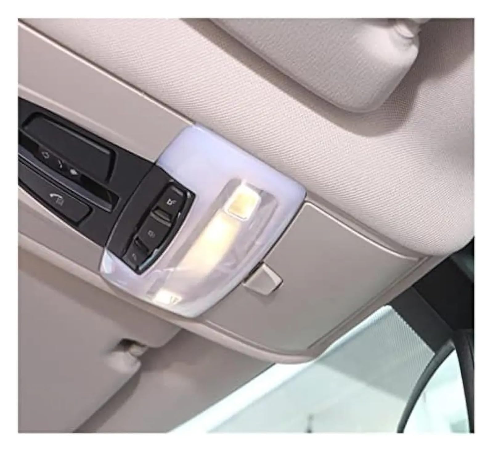 Auto Brillenhülle Für X5 Für X6 F15 F16 2013-2020 Schwarz Grau Auto Decke Sonnenbrille Abdeckung Geeignet Universeller Sonnenbrillenhalter(Black)