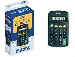 Jandaia - Calcularora Bolso com Cordão 8 digitos 8990 - Bateria AG10