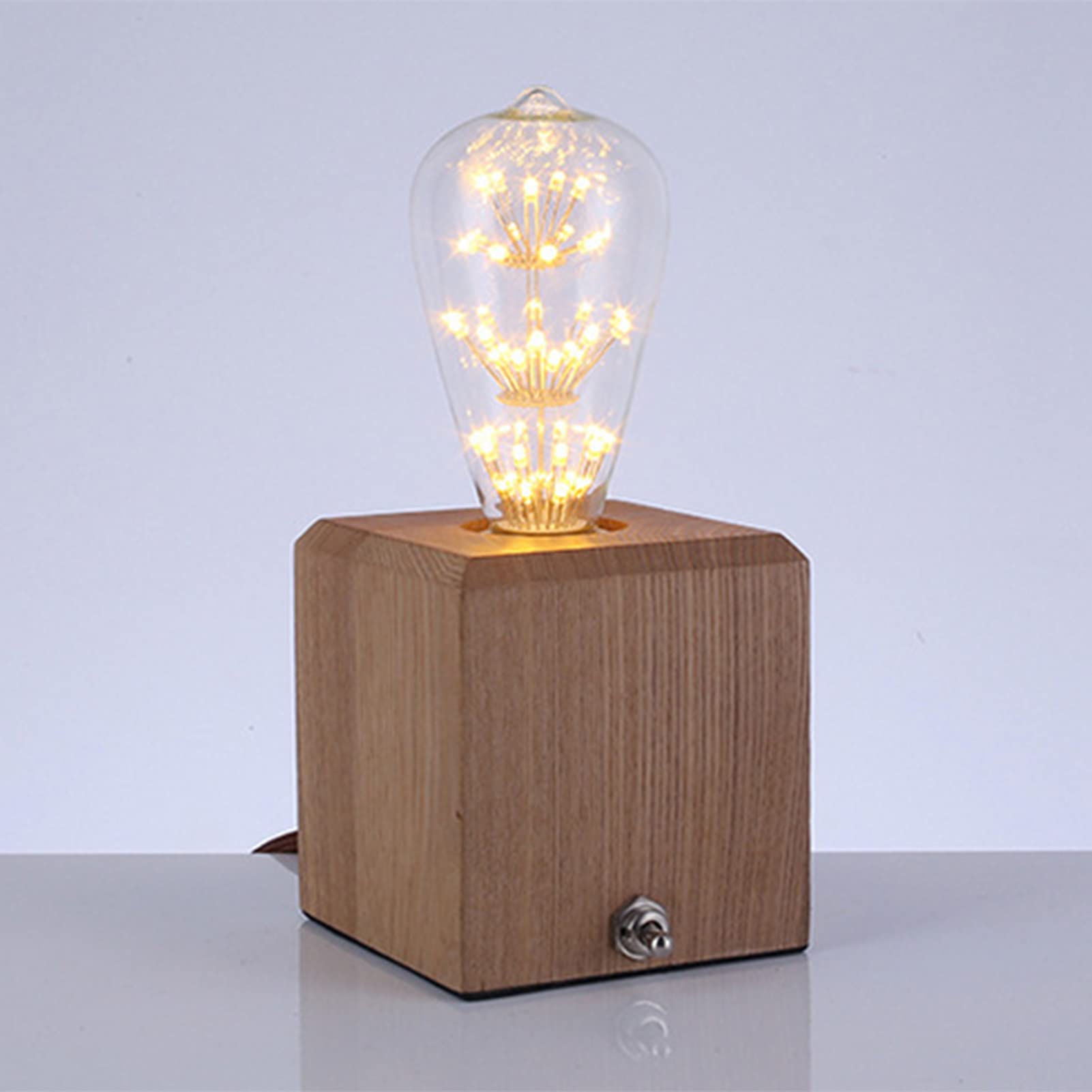 Lampadina LED Edison vintage, stile industriale americano St64 Lampadina LED Gypsophila giallo caldo, confezione 2 3W 360 gradi; Lampadina E27 con angolo del fascio non dimmerabile