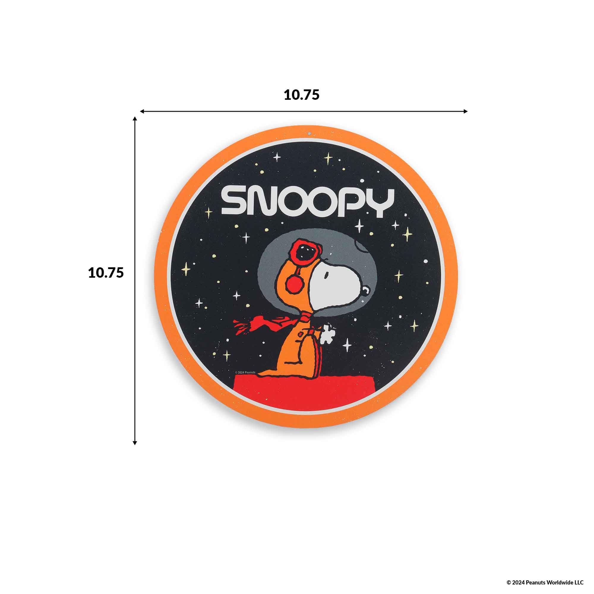 Amazon.com: Peanuts Snoopy in Space Round Metal Sign - Vintage
