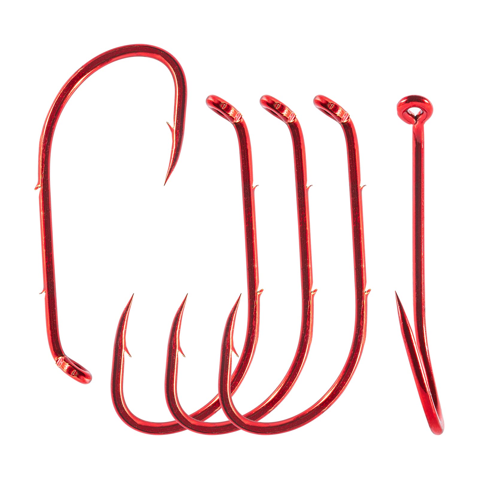 Goture Baitholder Fishing Hooks Offset Barbed Shank Hook Fishing Hooks 50pcs/ Pack Barbed Shank Down Eye Fishing Offset Hooks