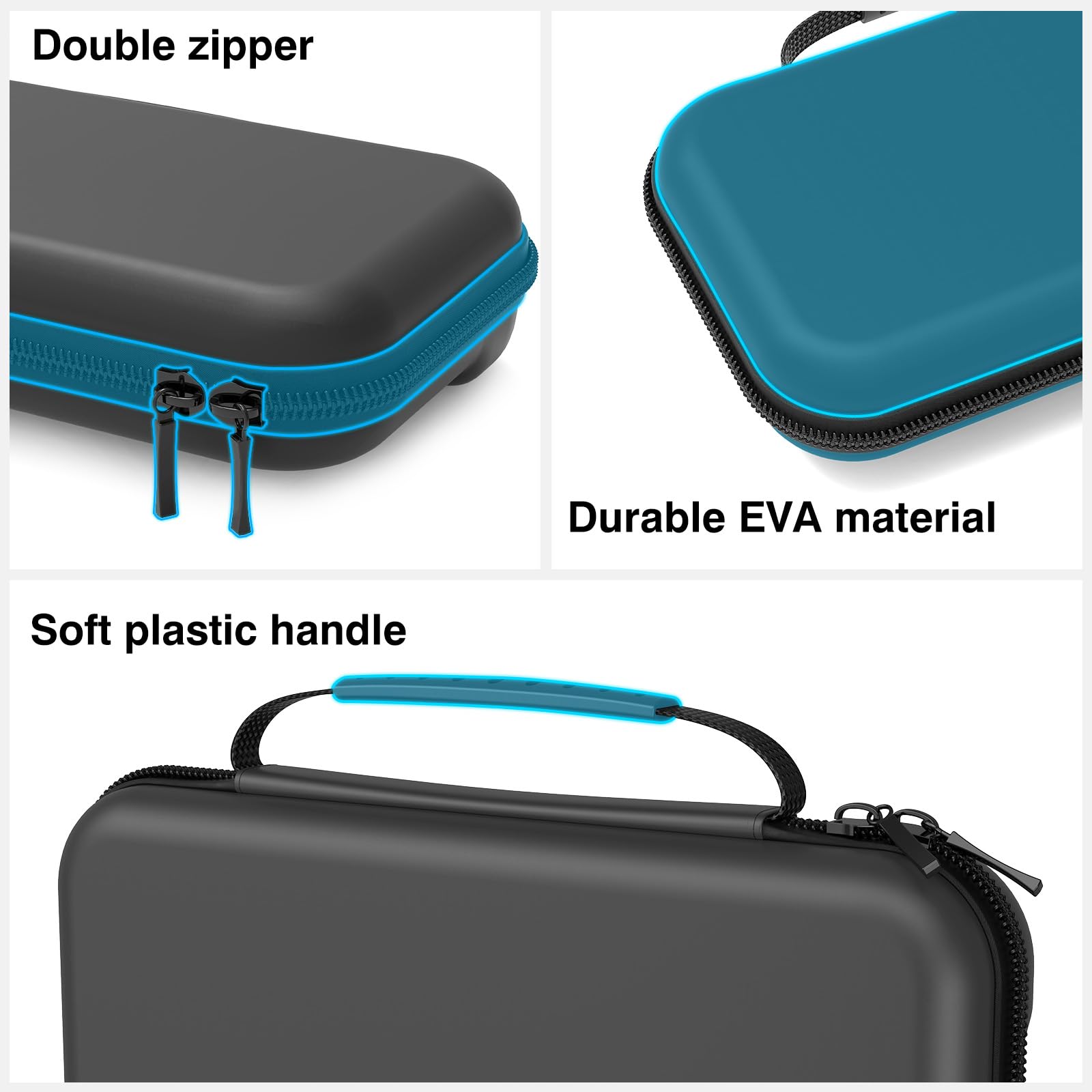 HEYSTOP [48 pezzi] Custodia per Nintendo Switch 2 Accessori 2025 Ultimo Modello Custodia Protettiva Rigida Custodia da Viaggio Portatile Custodia per Switch 2 con Interno Morbido e Tasca a Rete