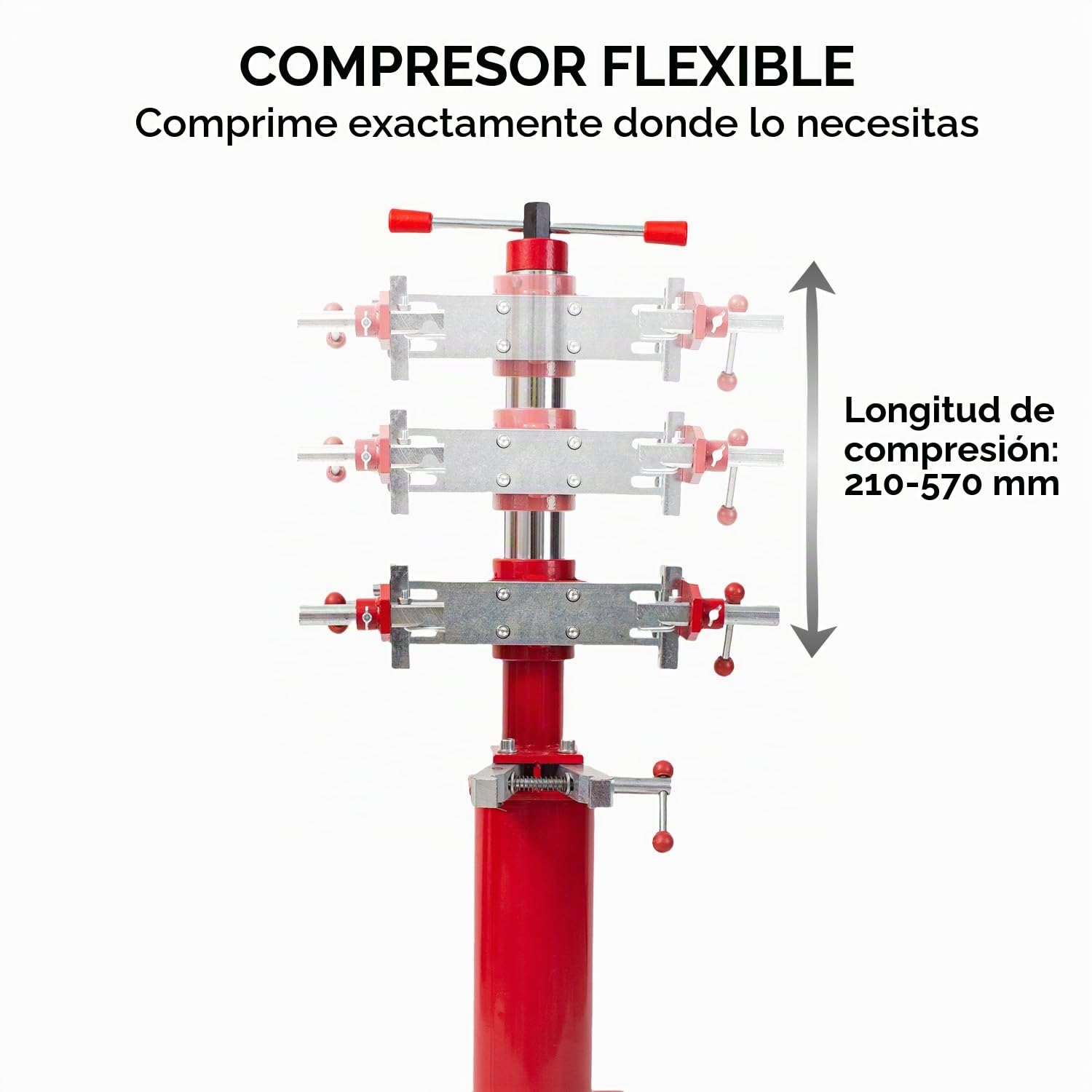 Compresor de resorte KATSU, herramienta de suspensión de compresor de resorte helicoidal de puntal manual de capacidad de 2200 libras para reparación de automóviles y extracción resortes puntal