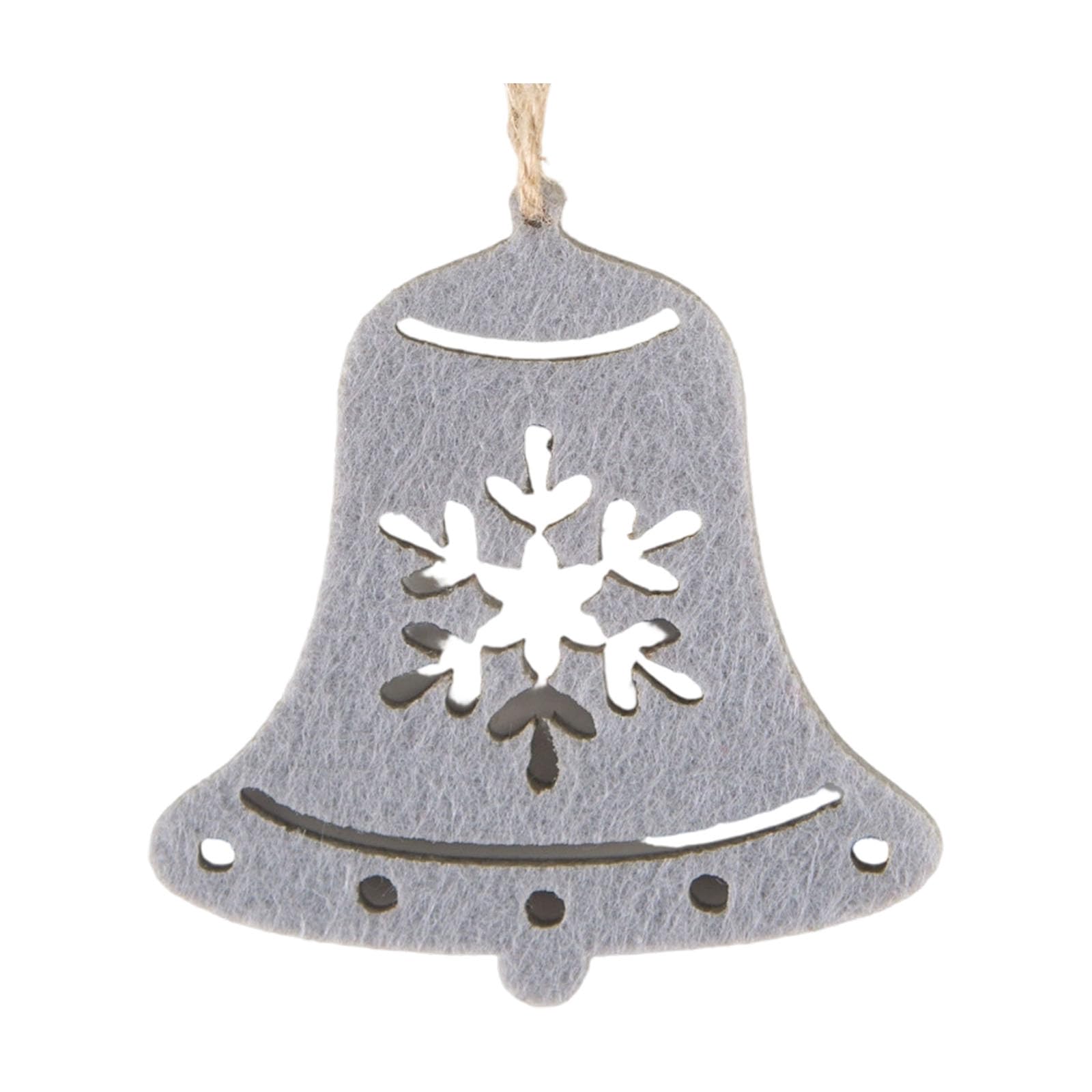 10 Piece Soft Felt Gingerbreads Decorations Christmas Tree Hanging Ornament Safe for Kids Holiday Homes Decoration Snowflake Gingerbreads Decors
