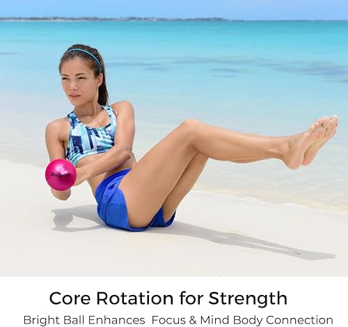 Miniatura 4 de Mini bola de Pilates de 4" (10cm) para AeroPilates, Yoga, Fitness, Fuerza, Pilates