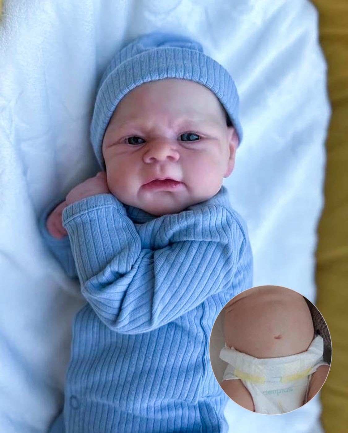 Zero Pam Bambolas Reborn in Silicone Tutto il Corpo-48CM Bambole Reborns Maschio Bambola Che Sembrano Vere Bambolotto Neonato Vero Bambolas Rebron Silicone Con Ciuccio