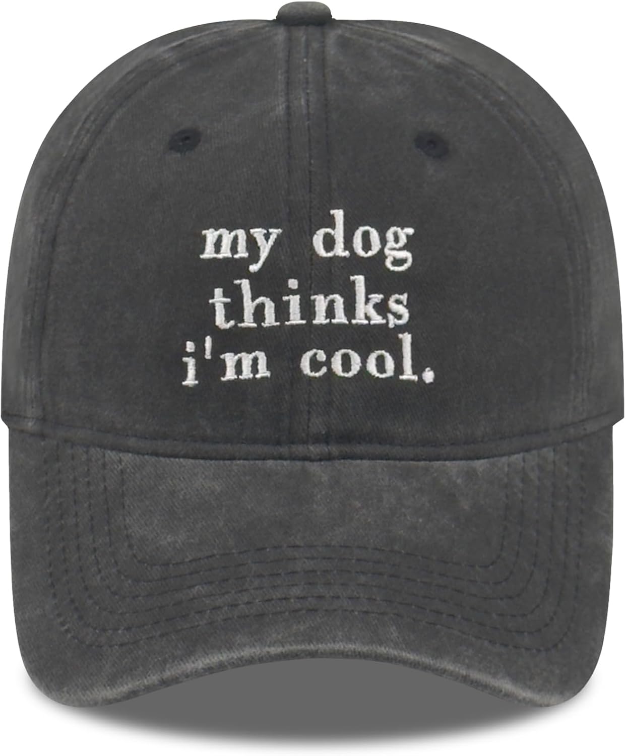 Funny Dog Lover Baseball Cap, Embroidered Adjustable Cotton Pet Parent Trucker Hat for Men Women Gifts