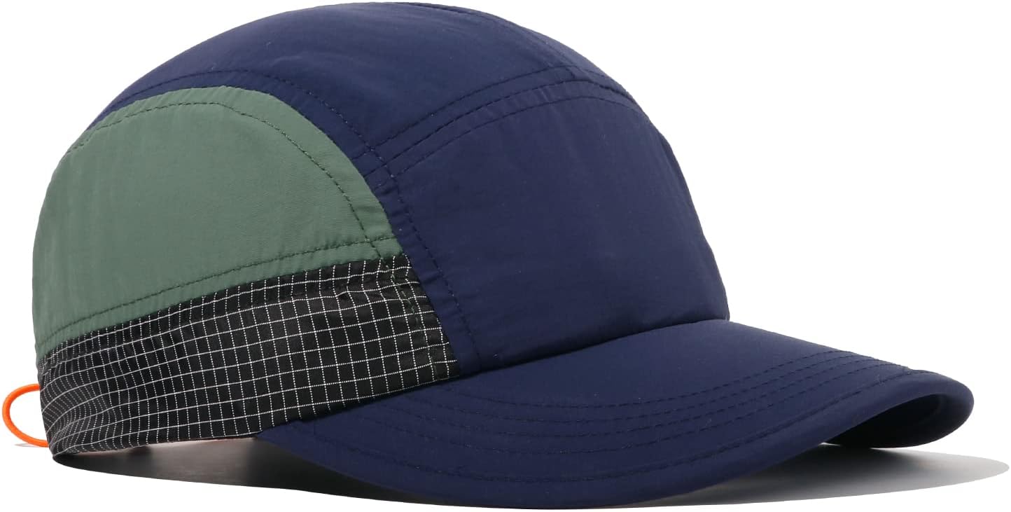 CLAPE Baseball Cap Quick Dry 5 Panel Trucker Hat Unstructured Dad Hat Sports Running Cap Low Profile Golf Hat Fitted Cap