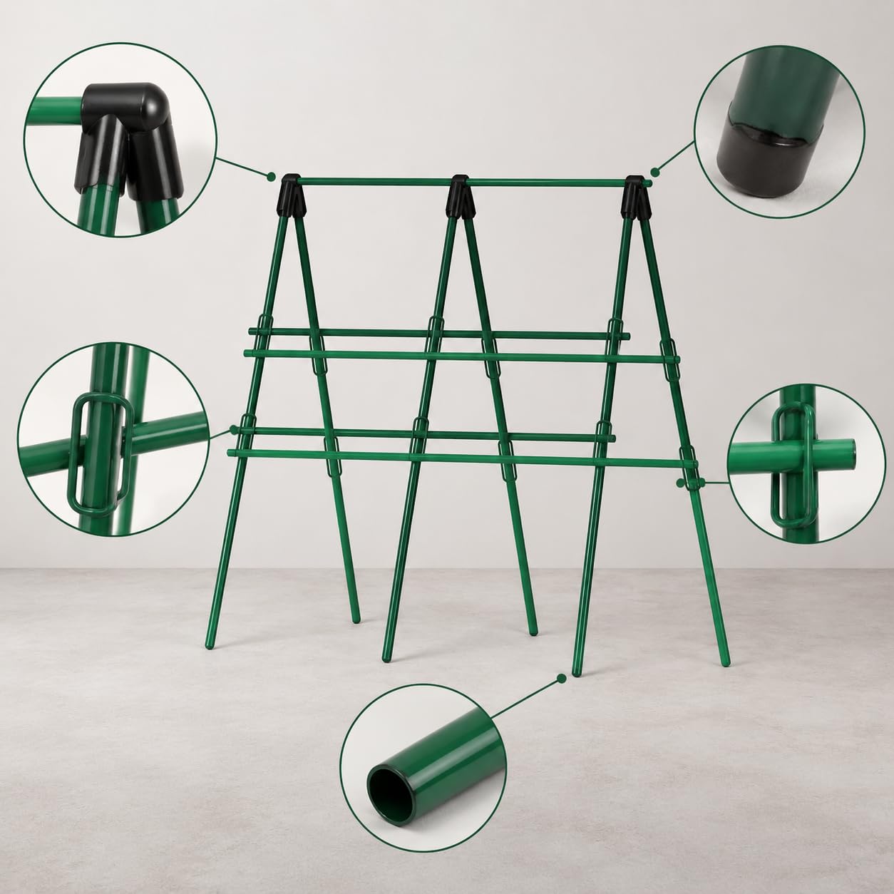 Enrejado para Plantas, Acero y Plástico, Tubos Acero Espesado, te para enredaras, Style to 1