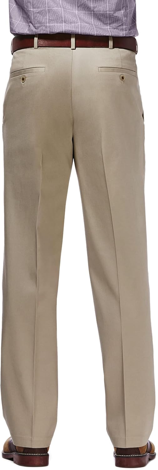 Haggar Men's Premium No Iron Khaki Classic Fit Flat Front Casual Pant (Regular and Big & Tall Sizes) - Image 3