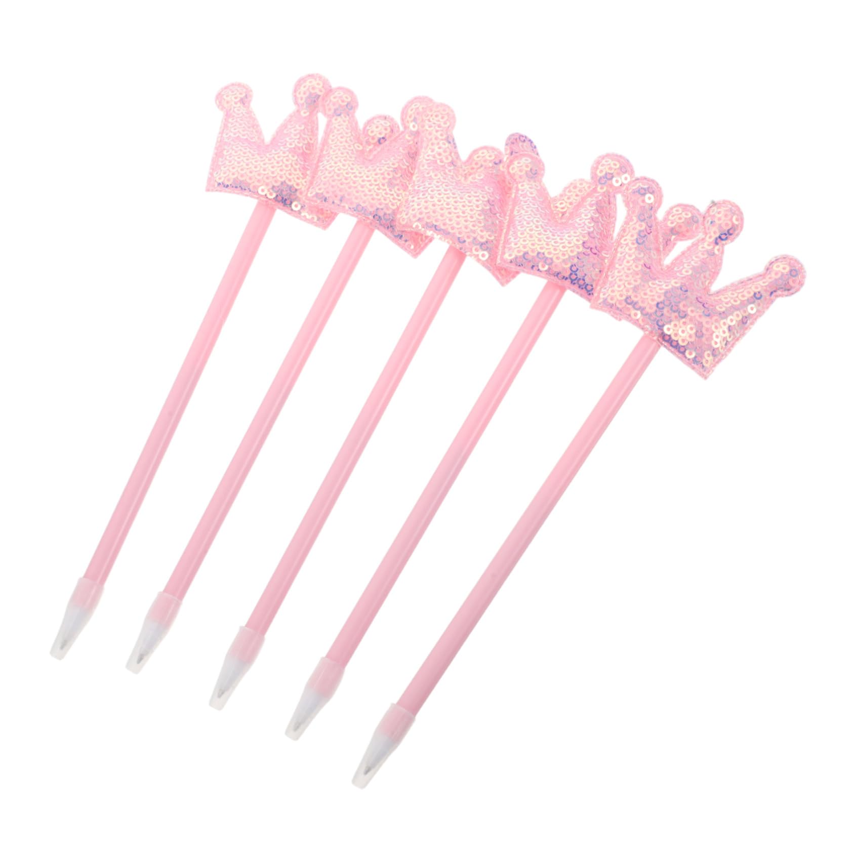Lot De 5 Stylos À Paillettes Pour Femmes Jolis Stylos À Encre Gel Fantaisie À Paillettes Pour Invités Pour Étudiants À Motifs De Kawaii Jolis