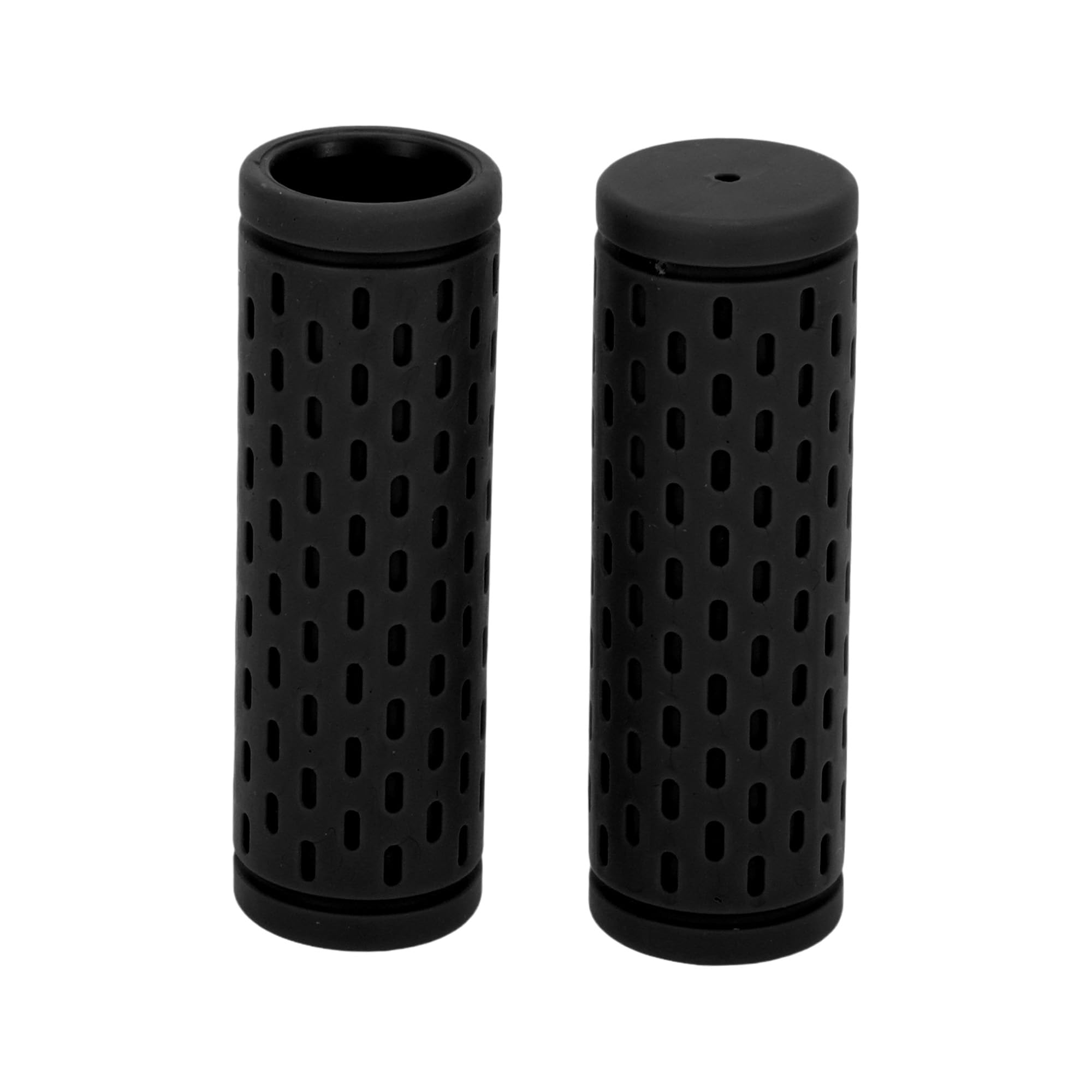 TUCKBOLD Bike Handlebar Grips Covers 90mm Long Lightweight | Bicycle End Grips Protector Black 1 Pair
