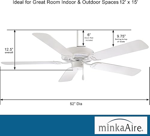 Miniatura 2 de Minka-Aire F547-WH, ventilador de contratista