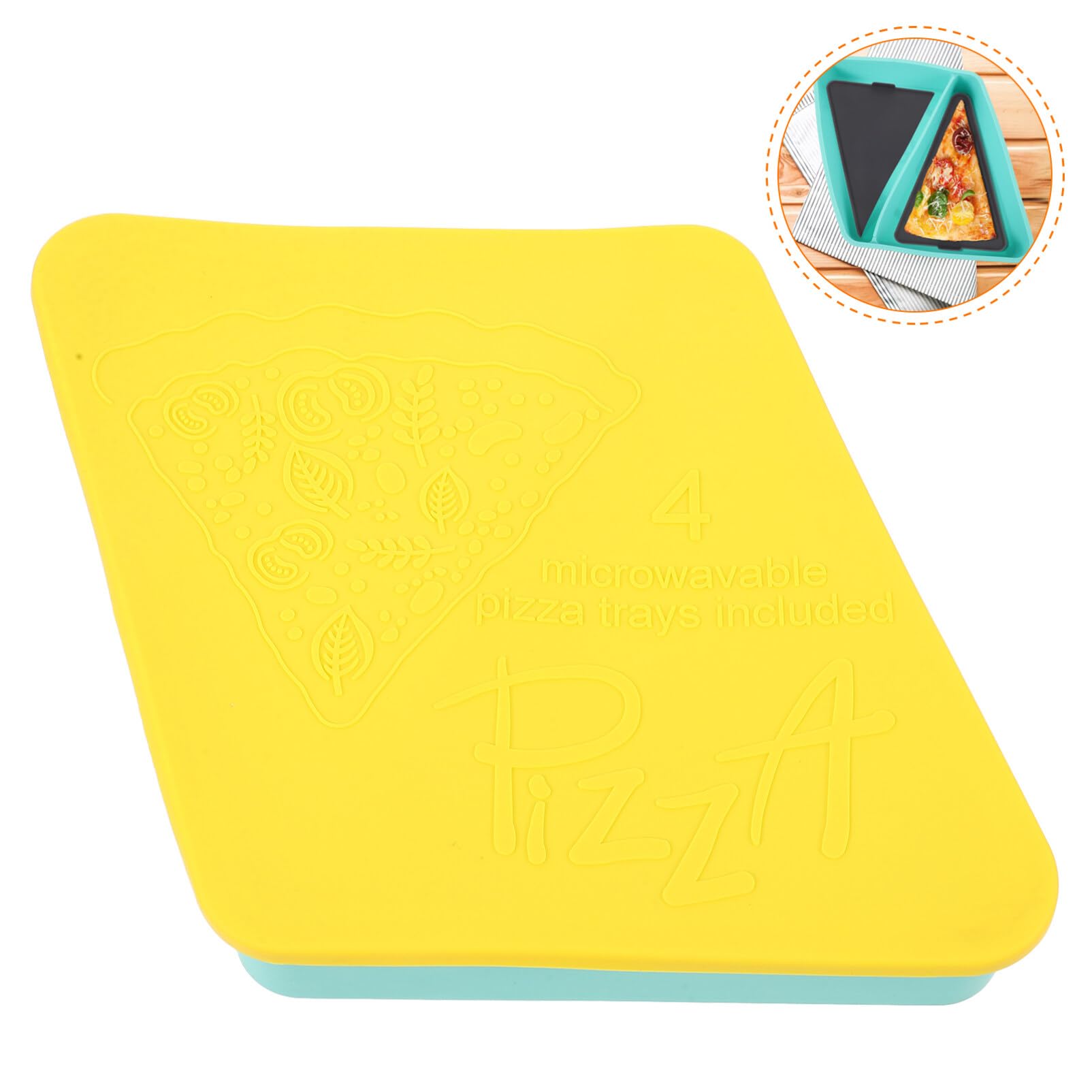 iplusmile Contenitore Per Pizza Silicone Riutilizzabile Adatto Per Microonde Design Impilabile Per Conservazione Fette Di Pizza e Facile Da Usare