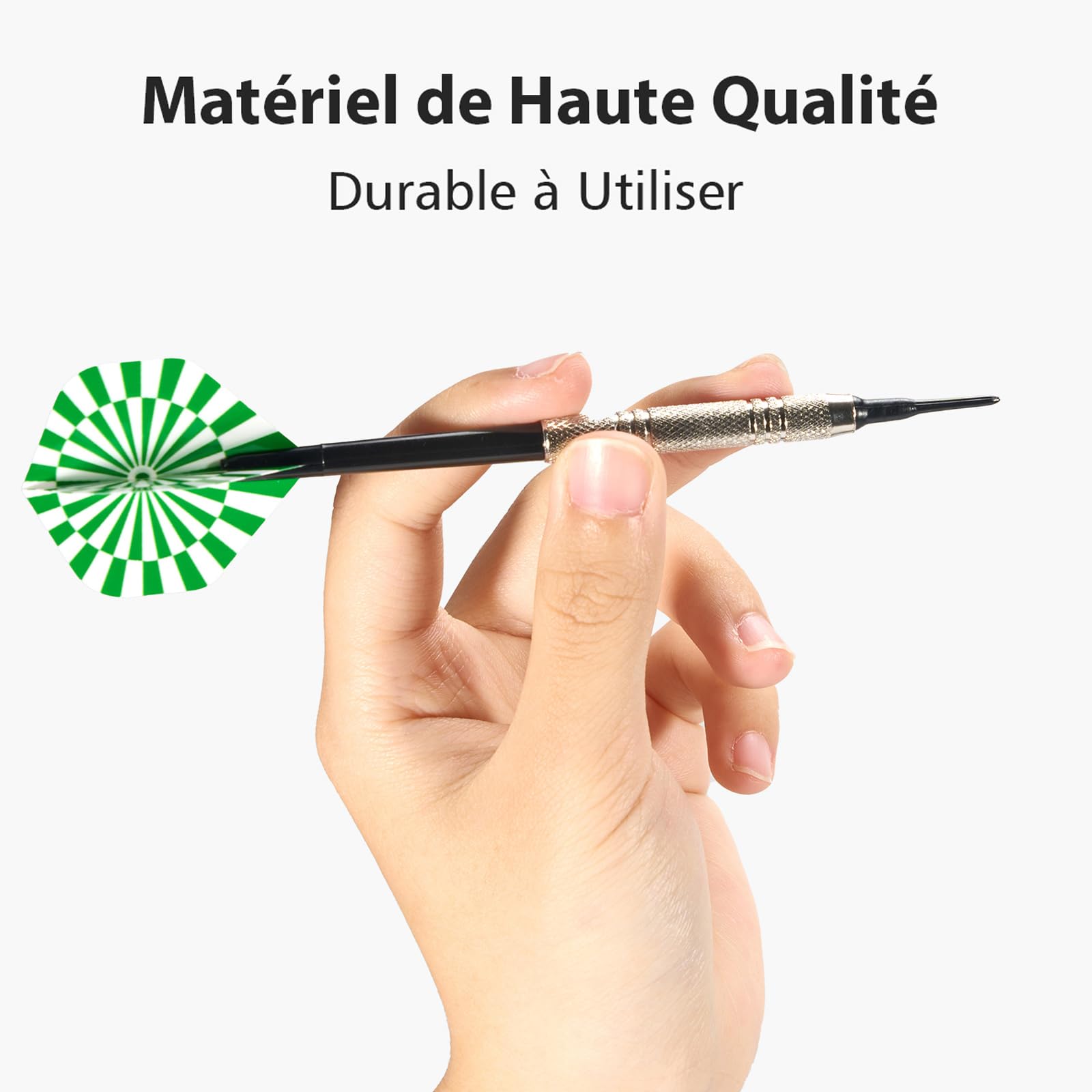 12 Flechette Pointe Plastique, Flechettes pour Cible electronique, Darts avec 100 Embouts et 12 Ailettes Remplacement