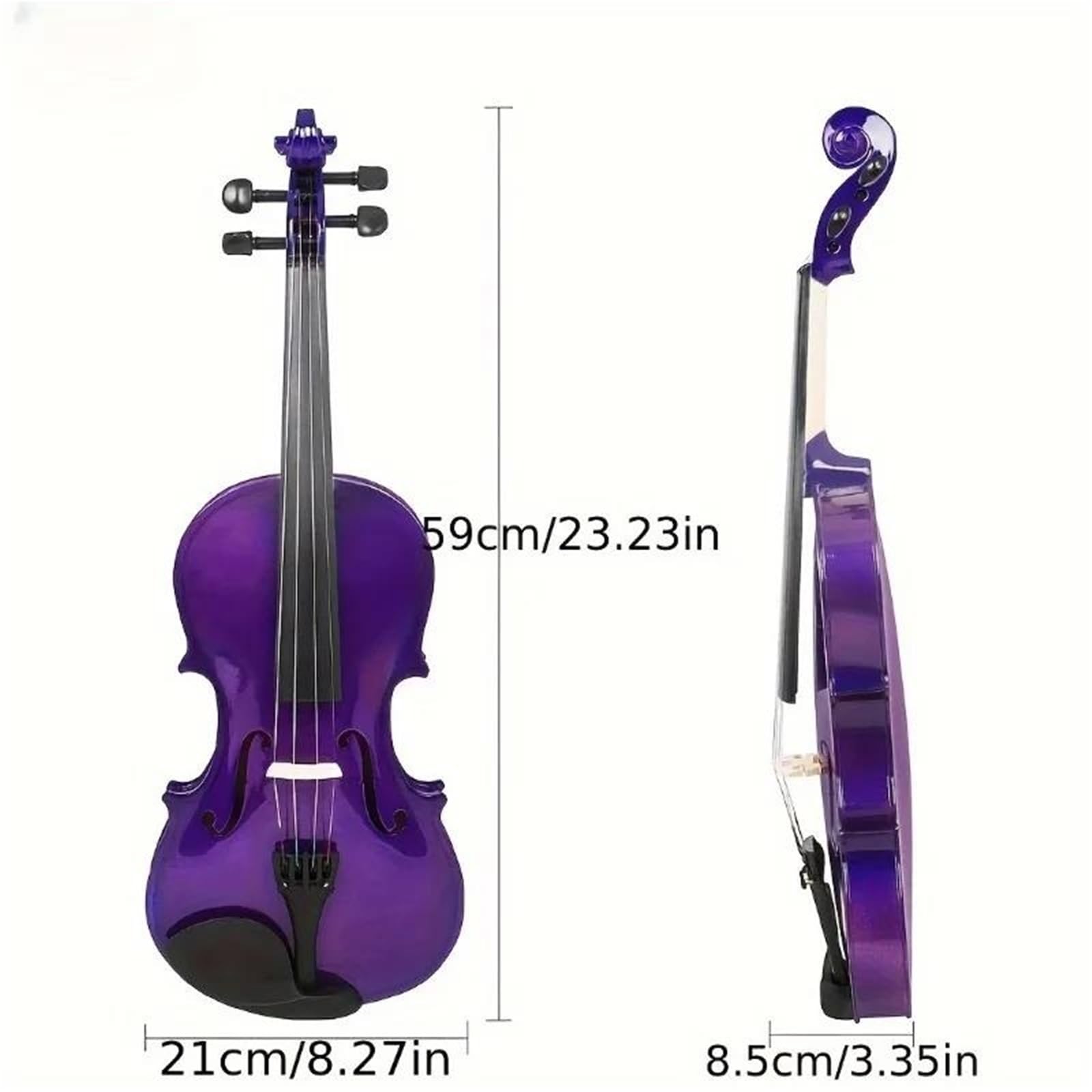 Violini Professionali Violino Acustico In Legno Massello Di Colore Viola Include Custodia Archetto E Accessori