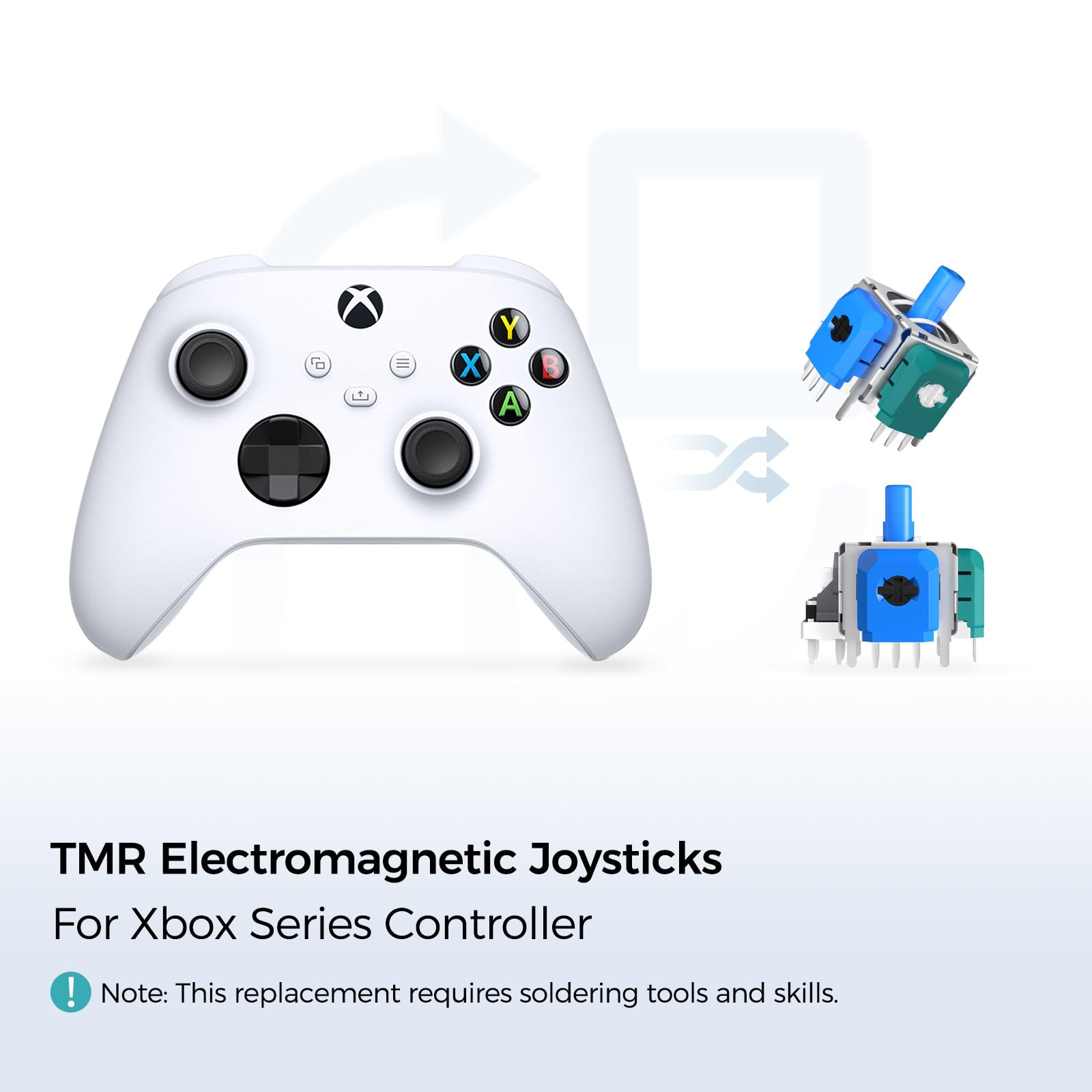 AKNES HallPi V6 TMR Joystick Elettromagnetico di Ricambio per Controller Xbox Series X/S, Accessori di Riparazione Stick Anti-Drift per Controller Xbox Series X/S - 2 Paia