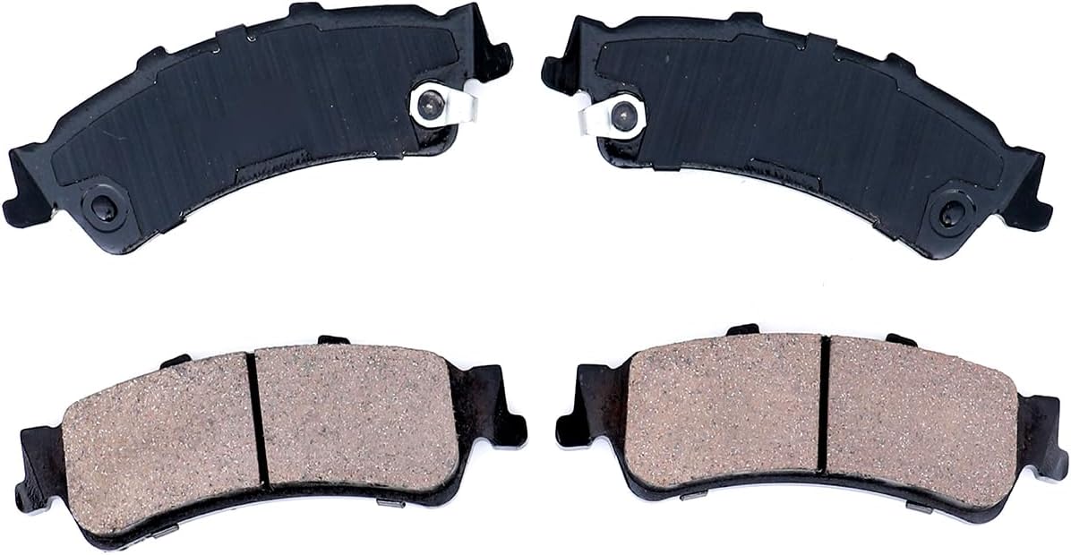 HICKS Rear Brake Pad Set D792 Compatible with 1999-2006 Chevy Silverado 1500 (4.3L) (4.8L) (5.3L), 1999-2006 GMC Sierra 1500 (4.3L) (4.8L) (5.3L)