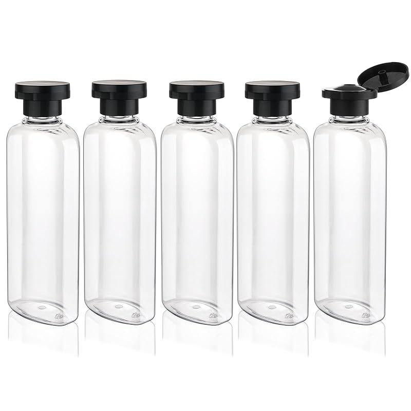 Frascos Recarregáveis para Viagem Wowang com Tampa Flip, 5 Unidades de 220 mL